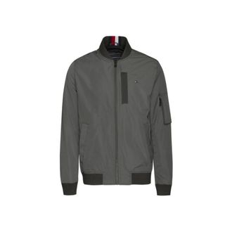 Tommy Hilfiger Gestreept Bomberjack - Heren - Bomber jackets - Grijs - XL - Polyester - Jassen