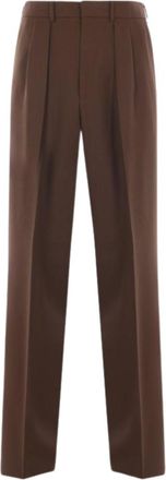 Tom Ford Brown Double-Pleat Trouser