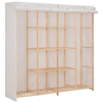 vidaXL Armario De Tela Blanco 173x40x170 Cm Vidaxl