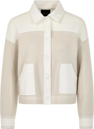 Marc Cain V-hals vest - Dames - Vesten - Beige - XL - Wol - Truien & Vesten