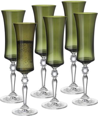 Barski Set Of 6 Champagne Flutes