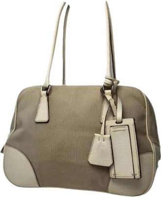 Prada Pre-owned Vintage Schoudertas - Dames - Vintage Schoudertas - Wit - ONE Size - Leer - Vintage