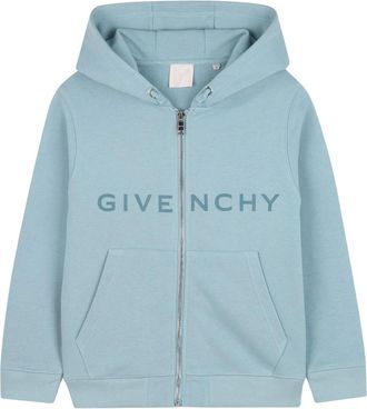 Givenchy Logo Print Zip Up Top