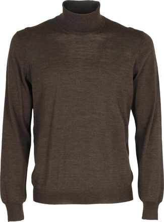 Tagliatore Turtleneck - Heren - Coltruien - Bruin - L - Wol - Truien & Vesten