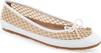 Aerosoles Palma Flat in White Mesh at Nordstrom Rack, Size 5.5
