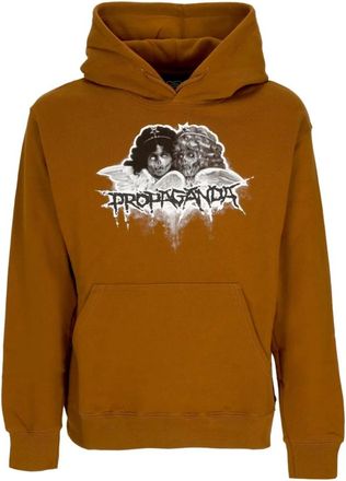 PROPAGANDA Bruine Hoodie met Kangoeroezak - Heren - Hoodies - Bruin - L - Katoen - Hoodies & sweatvesten