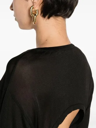 Saint Laurent Open-Back Knit Dress - Black