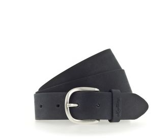 Mustang Lederg&uuml;rtel MUSTANG, Damen, Gr. 105, blau (marine), Rindsleder, unifarben, G&uuml;rtel Lederg&uuml;rtel, Mit gepr&auml;gtem MUSTANG-Logo auf der Schlaufe, 3,5 cm