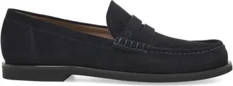Gianvito Rossi Vernon Mocassin in Blue Suede Leather at Nordstrom, Size 39.5