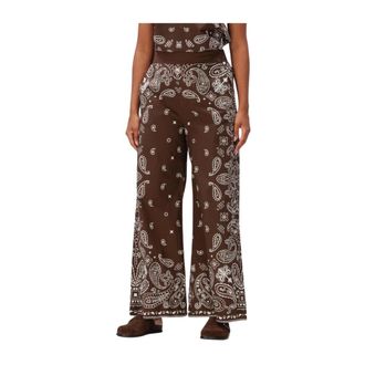 Suncoo Jessy Wide Broeken - Dames - Broeken - Veelkleurig - Maat: L Linnen