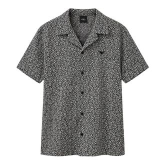 Emporio Armani Short Sleeve Shirts, male, Black, Size: XL Beachwear Shirt
