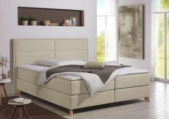 HOME AFFAIRE Boxspringbett »Caria« in 5 Breiten, 3 Matratzen-Ausführungen, 2 Härtegraden, Topper