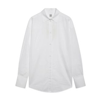 Toteme Shirts, female, White, Size: S Oversized Striped Shirt