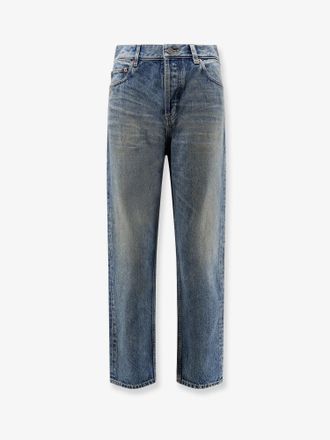 Saint Laurent Jeans Ankle in denim midi blu - SAINT LAURENT - gender_Woman