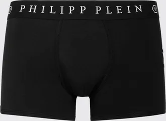 Philipp Plein Boxer in cotone stretch con fascia elastica logata Hexagon