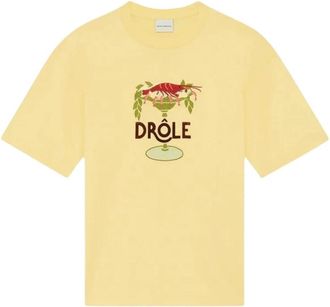 Dr&ocirc;le de Monsieur Heren T-Shirt LHomme Au Tableau - Heren - T-shirts - Geel - S - Tops