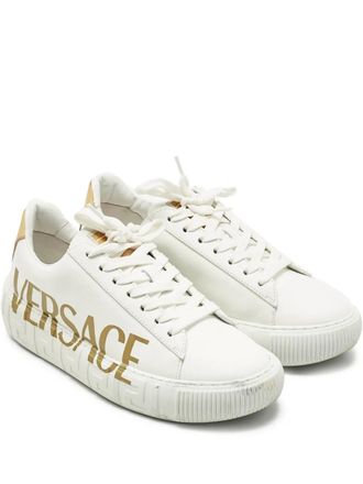 Versace leather lace-up shoes - women - Calf Leather/Calf Leather/Rubber - 38 - White
