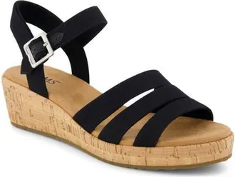 Toms Julia Wedge Sandal in Black at Nordstrom, Size 5.5
