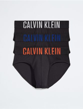 Calvin Klein Mens Intense Power Micro 3 Pack Hip Brief - Multi - S