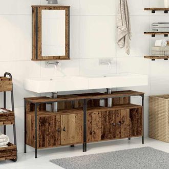 vidaXL Unità da Bagno Marrone 80 x 30 x 60 cm Legno multistrato - Vidaxl
