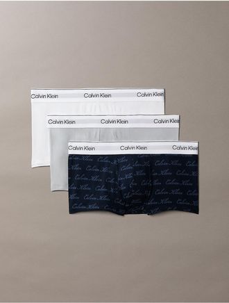 Calvin Klein Mens Icon Cotton Stretch 3-Pack Low Rise Trunk - Multi - XL