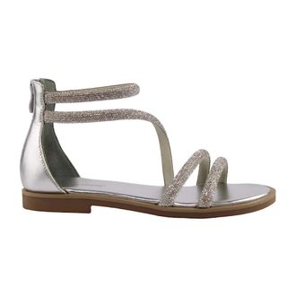 Les Tropeziennes Flat Sandals, female, Gray, 4 UK, Strass Argento
