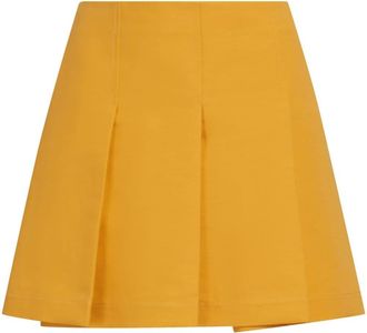 Marni pleated cotton miniskirt - women - Cotton - 36 - Yellow