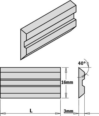 CMT 795.130.16 Juego De 2 Cuchillas - Sistema Centrolock - 130x16x3mm Hps