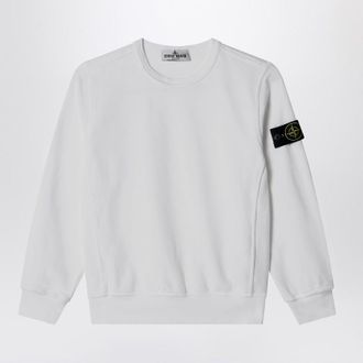Stone Island White cotton crewneck sweatshirt