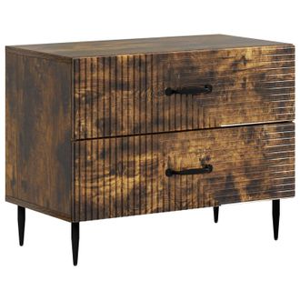 vidaXL Armario De Noche Con Caj&oacute;n Roble Ahumado 62 X 34,5 X 47,5 Cm Vidaxl