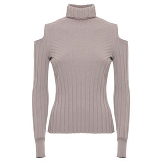 D.exterior Pullover met hoge hals - Dames - Truien - Beige - Maat: M Viscose