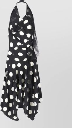 Junya Watanabe halter neck polka dot lace dress