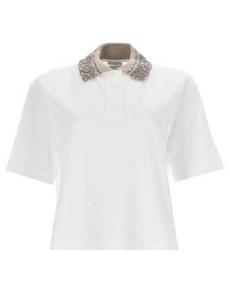 Brunello Cucinelli Brunello Cucinelli Polo Shirt With Dazzling Collar
