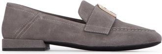 Furla Grey Slip On Loafers