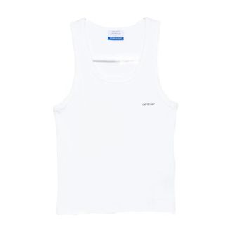 Off-white Tops, Heren, Wit, S, Wit Stijlvol Top Mode Shirt