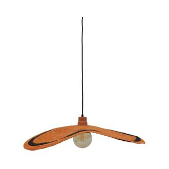 Chehoma L&aacute;mpara de techo de fibra natural naranja