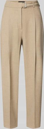 Cambio Cambio Wide Fit Stoffhose mit Viskose-Anteil Modell Elaine in Beige Melange, Größe 32