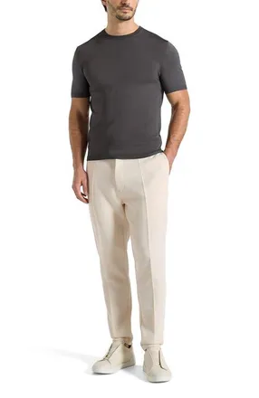 Mani&egrave;re De Voir Ellis Luxe Knitted T-Shirt in Grey at Nordstrom, Size Medium