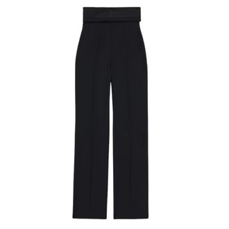 Alexander McQueen High-waisted Tailored Trousers - female - Alexander McQueen - Wide Trousers - Black - S - Trousers