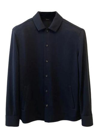 Loro Piana Whitney button-down patch-pocket shirt - Blue