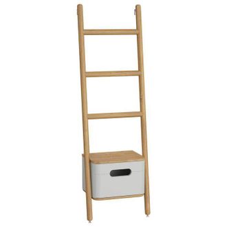 Vitra Toallero Vertical (escalera) - Vitra 66161 - Gris Claro Mate - Caj&oacute;n De Cierre Suave Roble Moka - Montaje En Pared