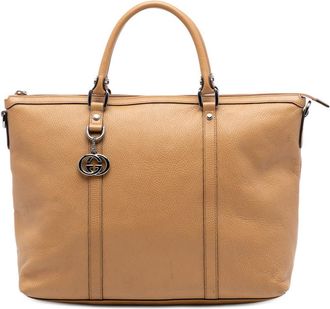 Gucci Pre-owned Gucci Leather GG Charm Satchel 339550 502752