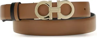 Ferragamo Womens Leather Belt Reversible Brown-Black Calf Brown/black