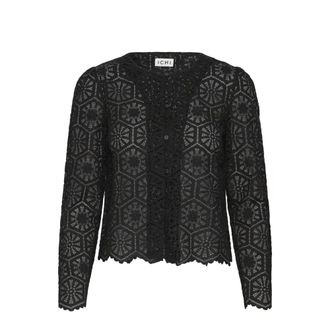 Ichi Ichi, Dames, Blouses & Shirts, Zwart, Maat: M