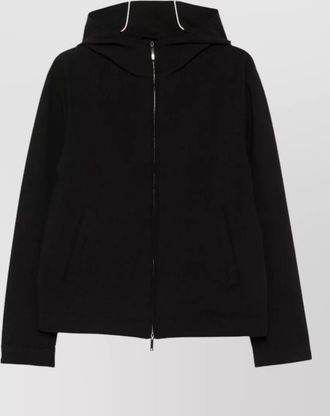 Emporio Armani hooded single breasted coat