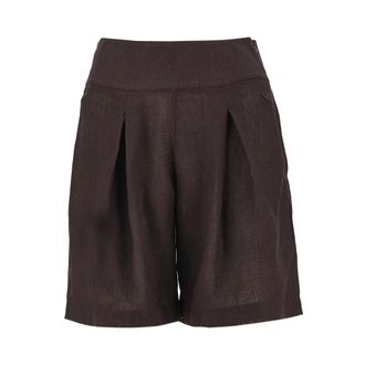 Emporio Armani Viscose and linen shorts Woman XS