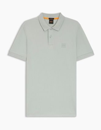 HUGO BOSS Mens Passenger Short Sleeve Polo Shirt - Silver - Size: 42