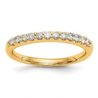 Diamond2Deal 14k Gold Lab Grown Diamond Wedding Band Ring 0.26Ct Clarity- VS Color- G-H