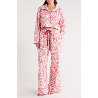 Kilo Brava Print Cotton Pajamas in Dancing Bows at Nordstrom, Size Xx-Large