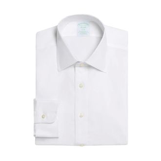 Brooks Brothers Slim Fit Non-Iron Oxford Shirt with Ainsley Collar - male - Brooks Brothers - Formal Shirts - White - XS - Shirts